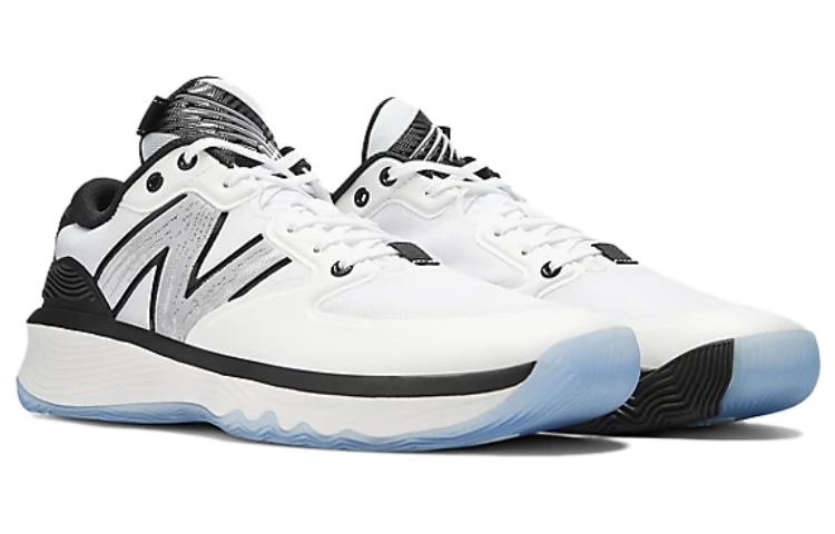 New Balance Hesi Cushioned Wear-Resistant Breathable Low-Top Vintage Basketball Shoes Men's White Black