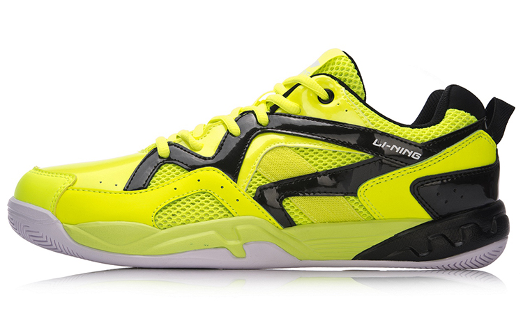 LiNing Cushioning, Slip Resistant, And Abrasion Resistant Low Top Badminton Shoes Unisex Yellow Black