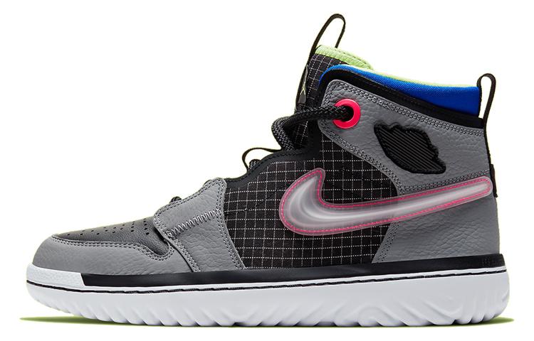 Jordan 1 High React Black Particle Grey