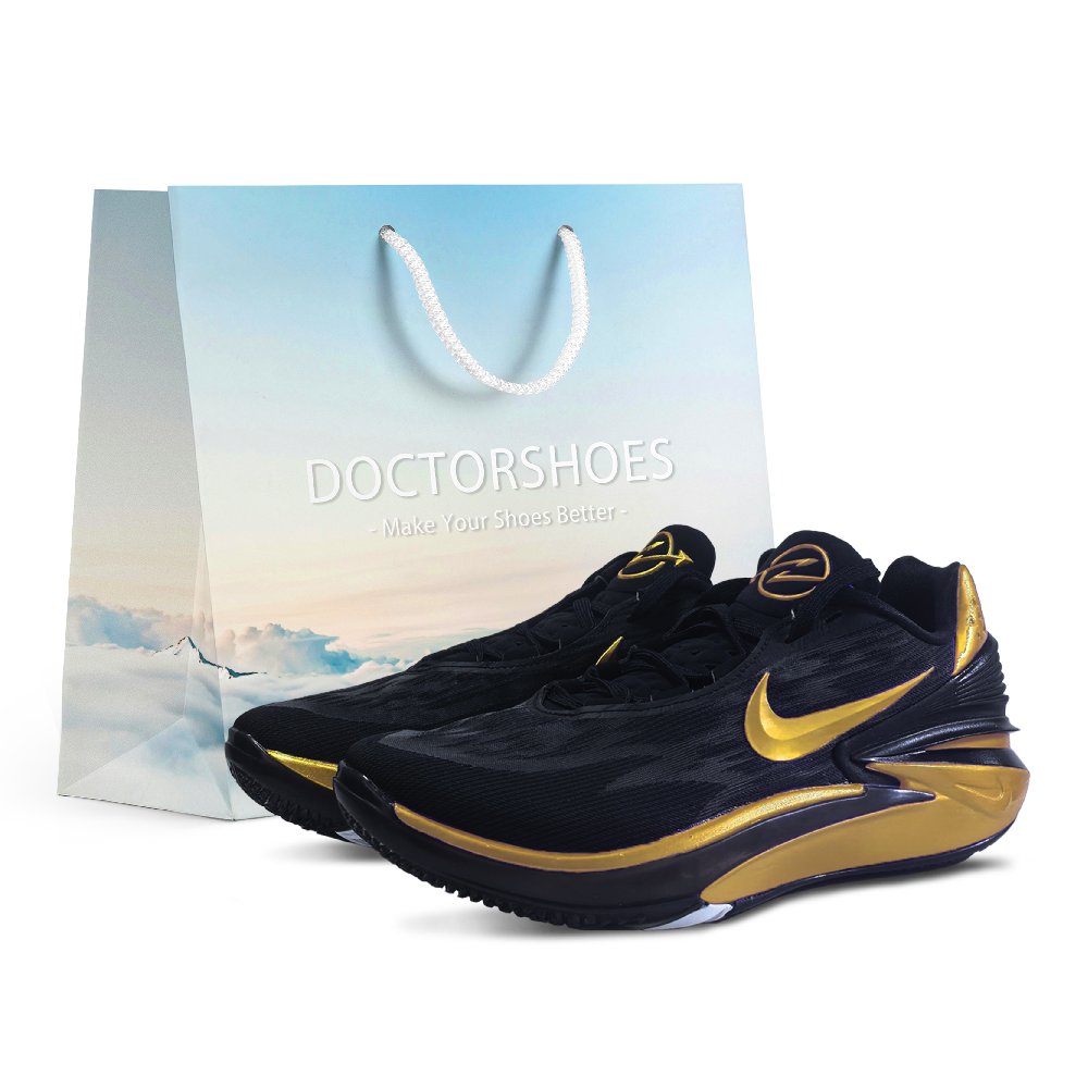 Nike Air Zoom G.T. Cut 2 Anti Slip Wear Resistant Low Top Basketball Shoes Men's Black Gold