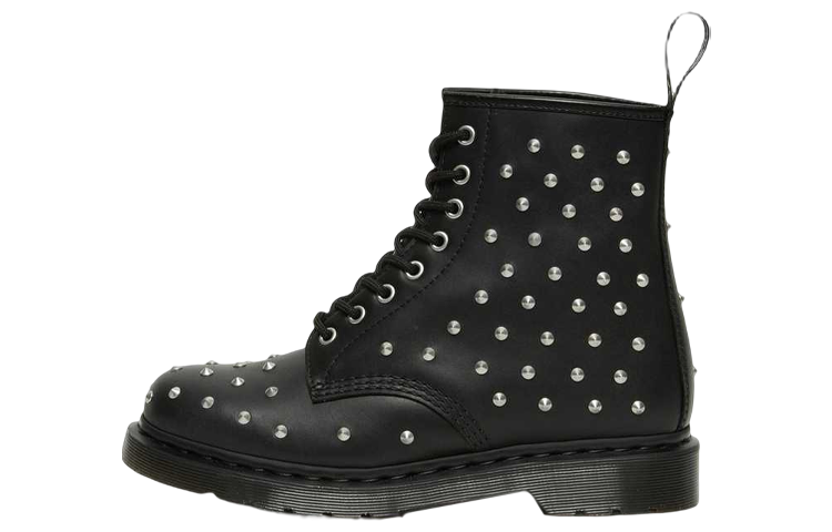 Dr. Martens 1460 Stud Wanama Leather Lace Up Boots 'Black' Women's