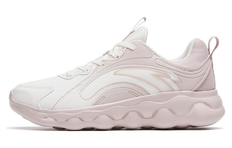 Anta Sheepskin Shock Absorbers Slip Resistant Abrasion Resistant Low top Running Shoes Women's White Gray
