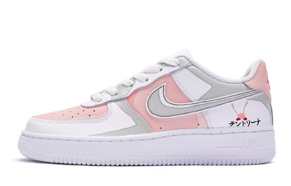 Nike Air Force 1 Low 811 Manufacturing Low Top Skateboard Shoes GS Pink White Gray