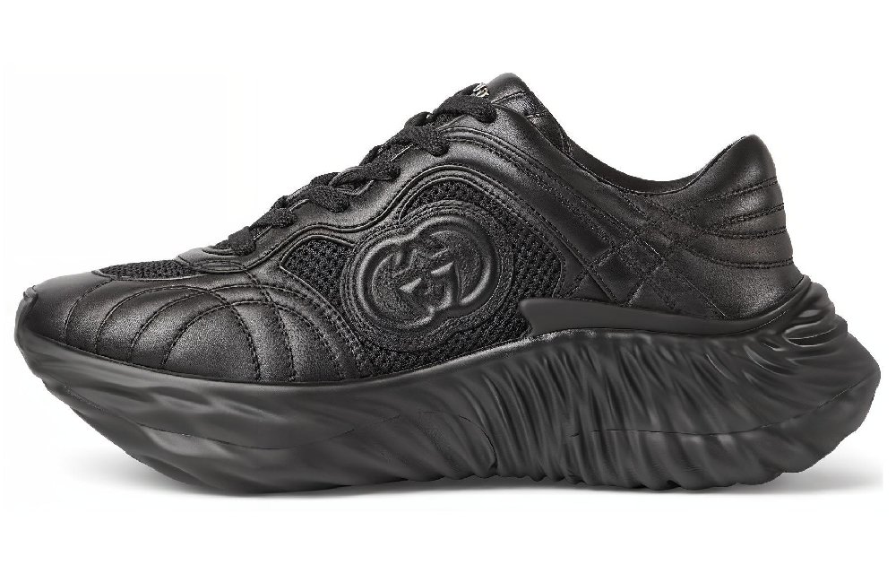 GUCCI Ripple Low Top Casual Shoes Women's Black