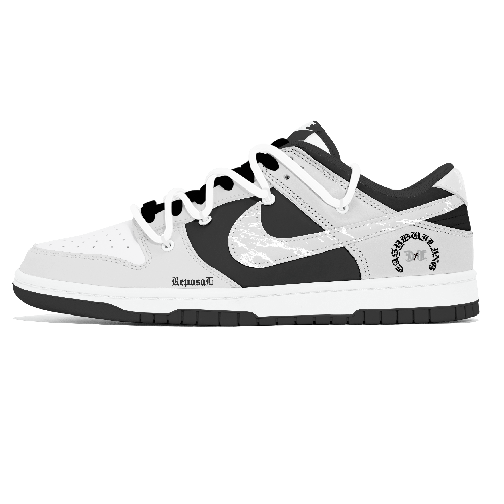 Nike Dunk Lemon Joy Abrasion Resistant Low Top Skateboard Shoes Men's Cement Gray
