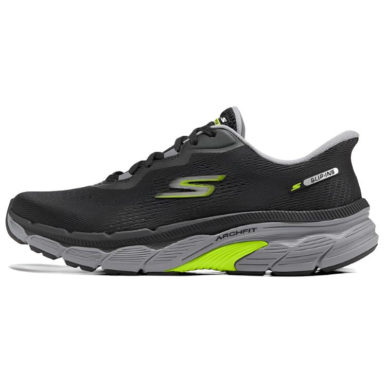 Skechers MEN'S GO Abrasion Resistant Breathable Low Top Casual Running Shoes Men's Black Gray