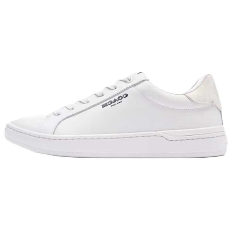 COACH Low-Top Skateboard Shoes Women's Pure White