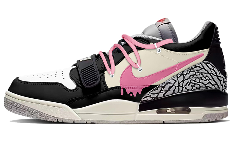Jordan Legacy 312 Low Low-Top Vintage Basketball Shoes Men's Pink Black