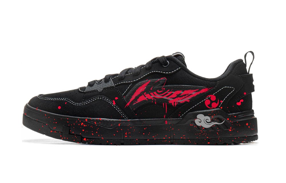 LiNing Yuan Chu Anti Slip Wear Resistant Low Top Skateboard Shoes Men's Red Black