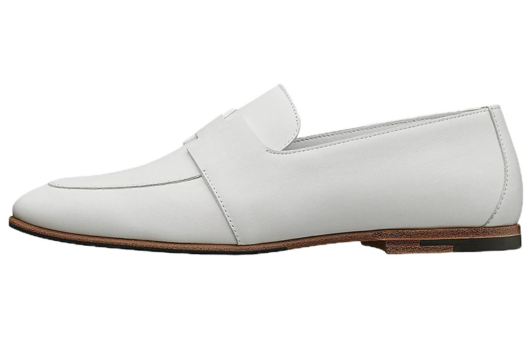 HERMES Ancora Casual Single Shoes Women's White