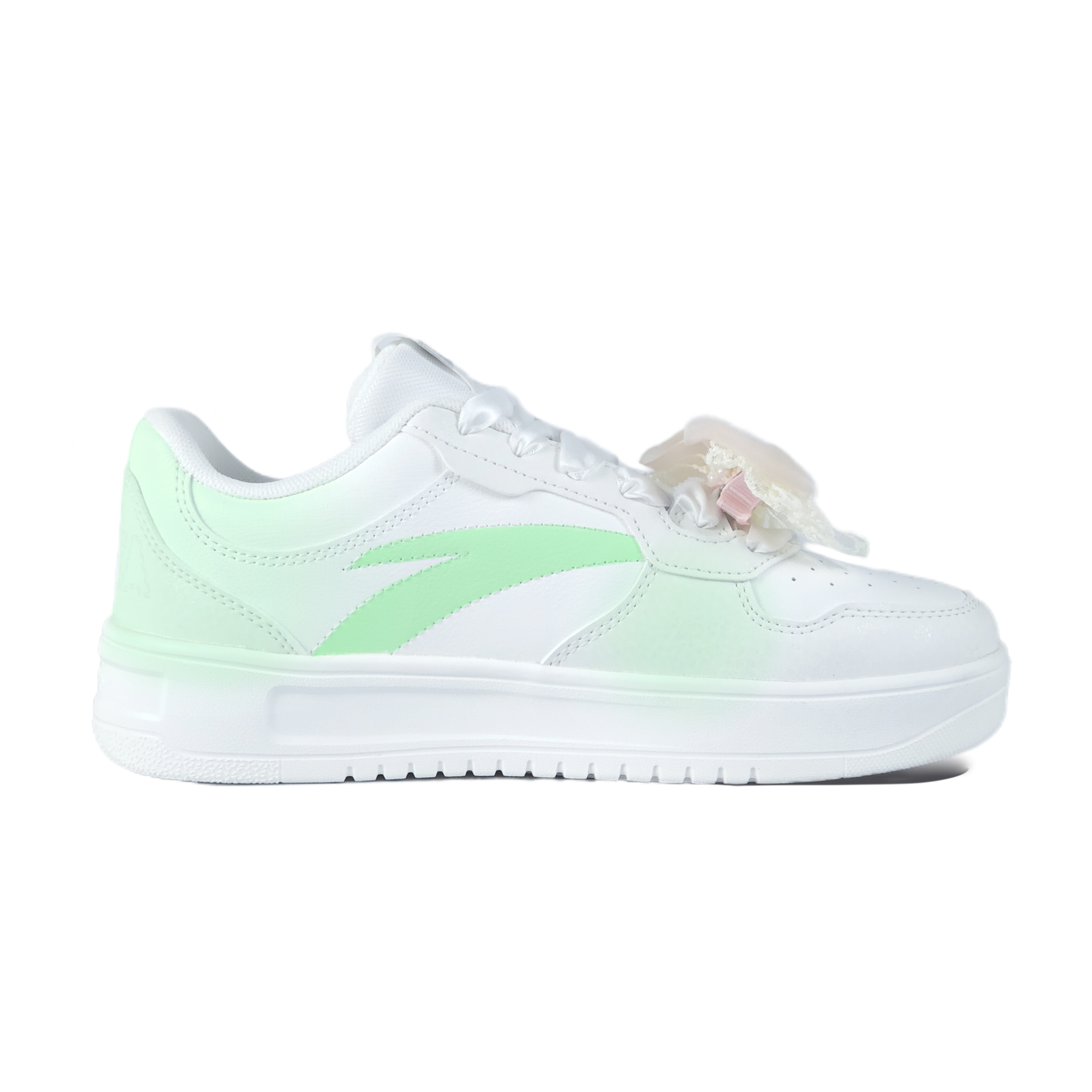 Anta Relaxed Verdant Green Kitten Cushioning Lightweight Low top Skateboard Shoes Unisex White