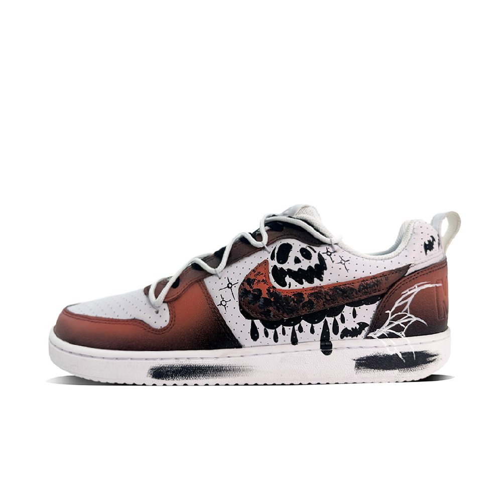 Nike Court Borough Quirky Party Coverage Anti-Slip And Wear-Resistant Low-Top Skateboard Shoes Men's Black Red