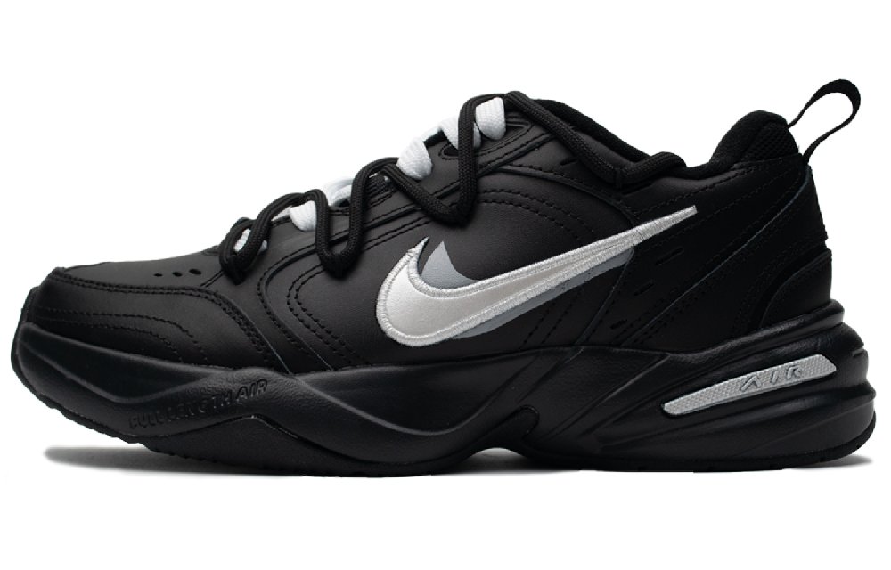 Nike Air Monarch 4 Twilight Anti Slip Wear Resistant Low Top Chunky Sneakers Unisex Black Silver