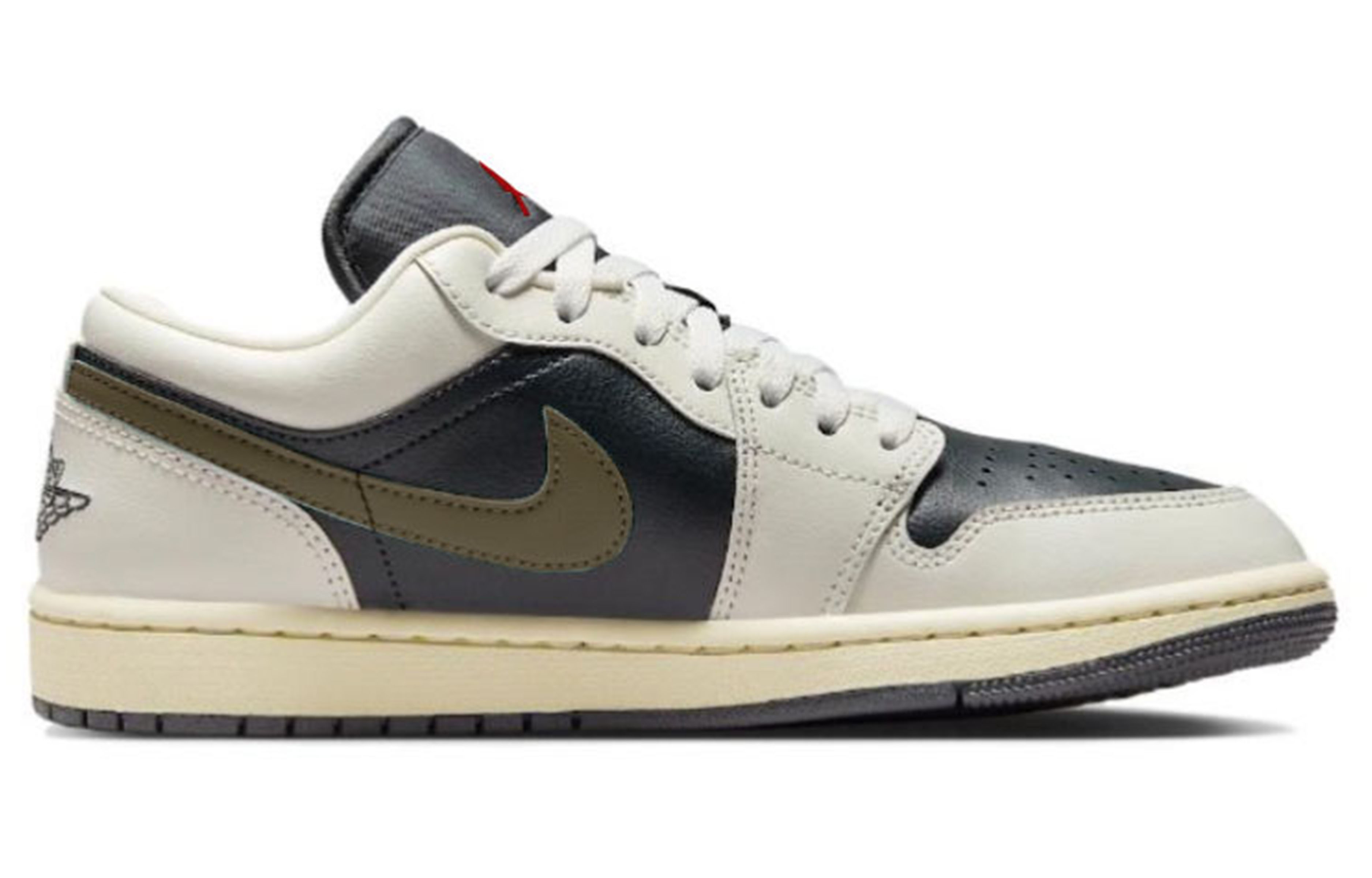 Jordan Air Jordan 1 Anti Slip Wear Resistant Low Top Vintage Basketball Shoes Women's Black White Green купить в интернет-магазине Yoocart с быстрой доставкой по России.