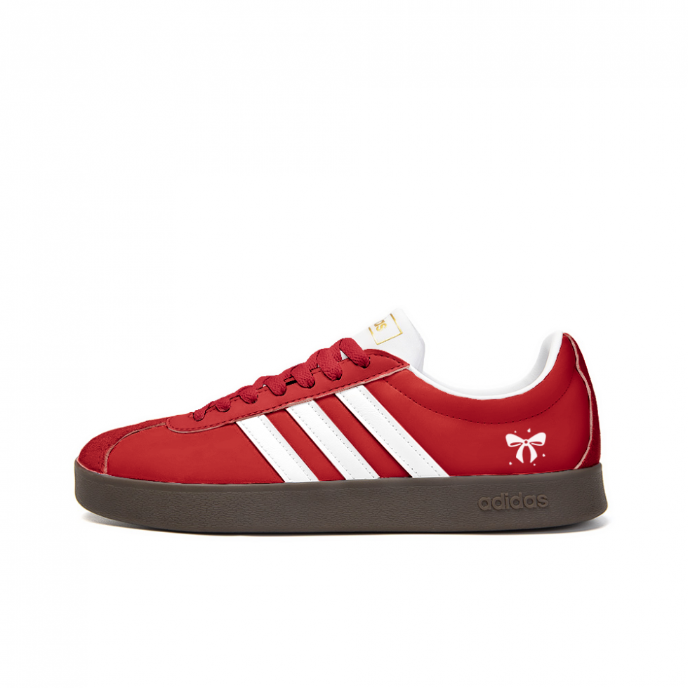 Adidas Neo VL Court 2.0 Spicy Rolling Snake Slip-Resistant Low-Top Skateboard Shoes Unisex Red White