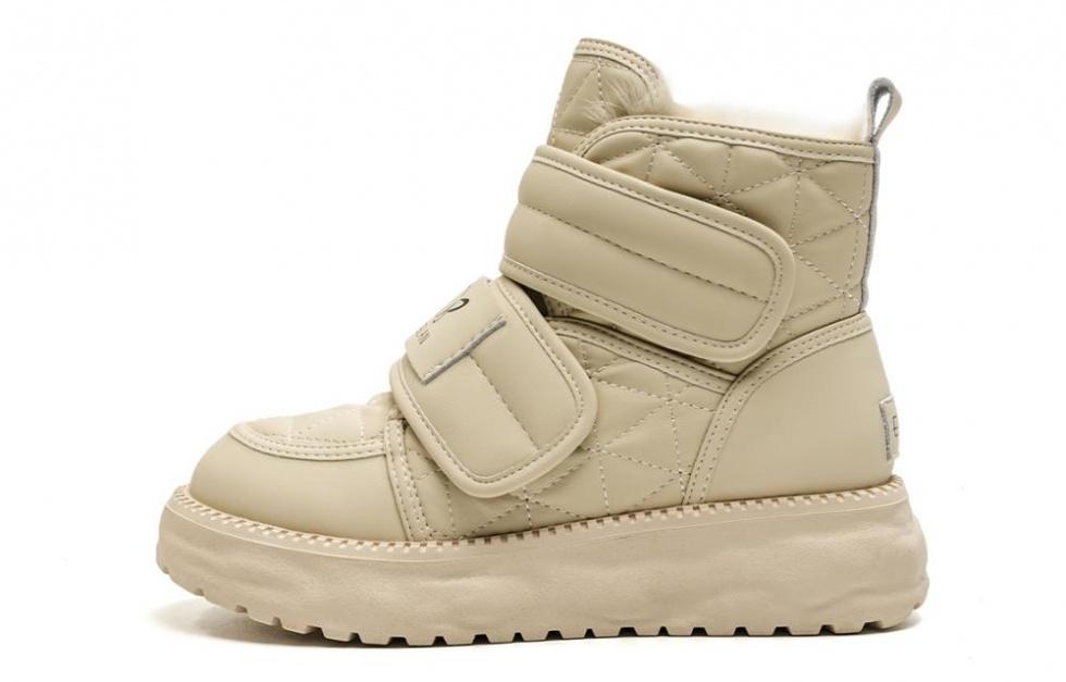 EBLAN Warm Slip-Resistant Short Snow Boots Women's Beige