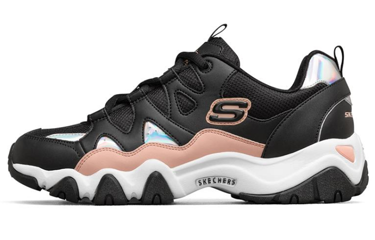 Skechers D'lites 2.0 Low top Running Shoes Black/White/Pink Women's