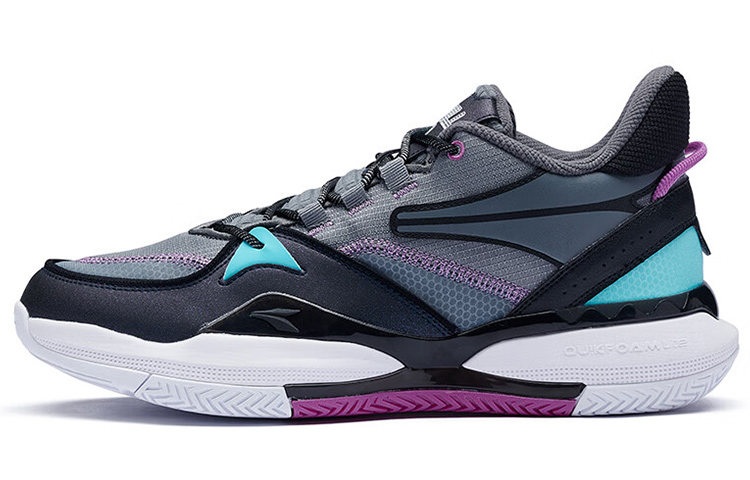 361° Slip Resistant, Abrasion Resistant, Lightweight Low Top Basketball Shoes Men's Black Gray