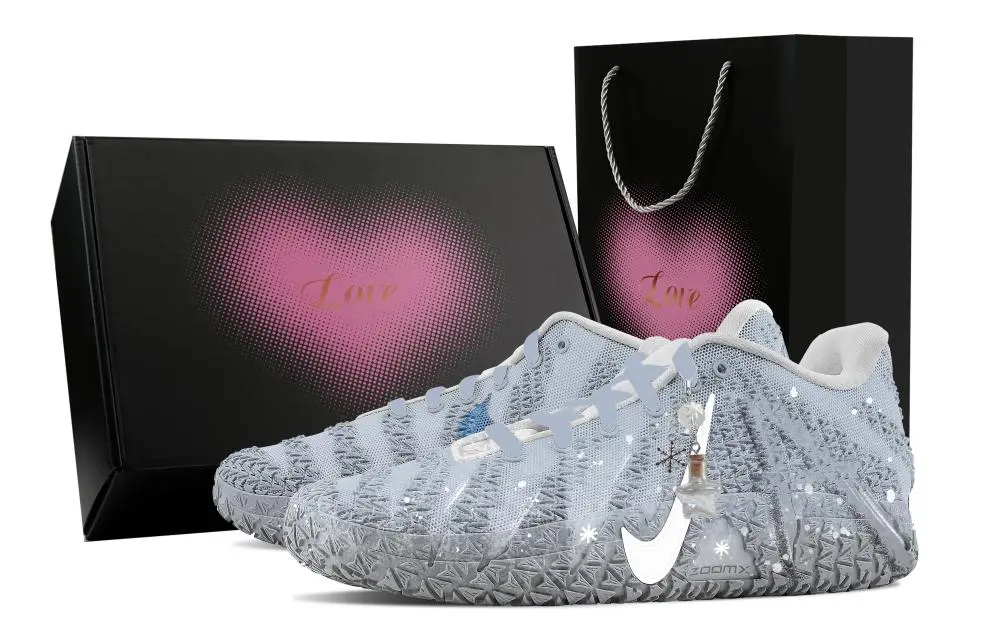 Nike Ja Morant 3 Mysterious Whisper, Heart Box Abrasion Resistant Low top Basketball Shoes Unisex Blue White