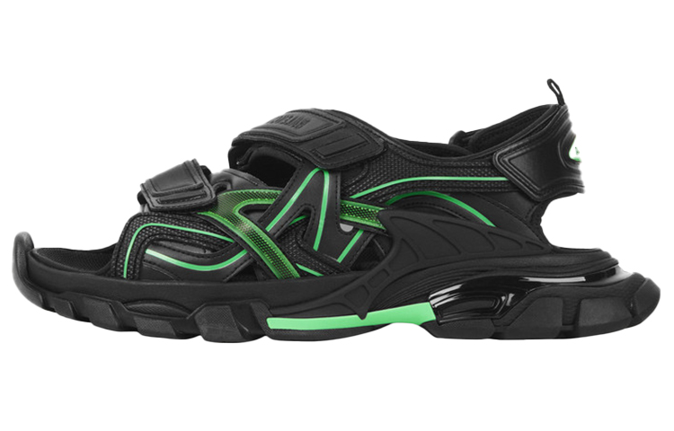 Balenciaga Track Sandal Black/Fluo Green