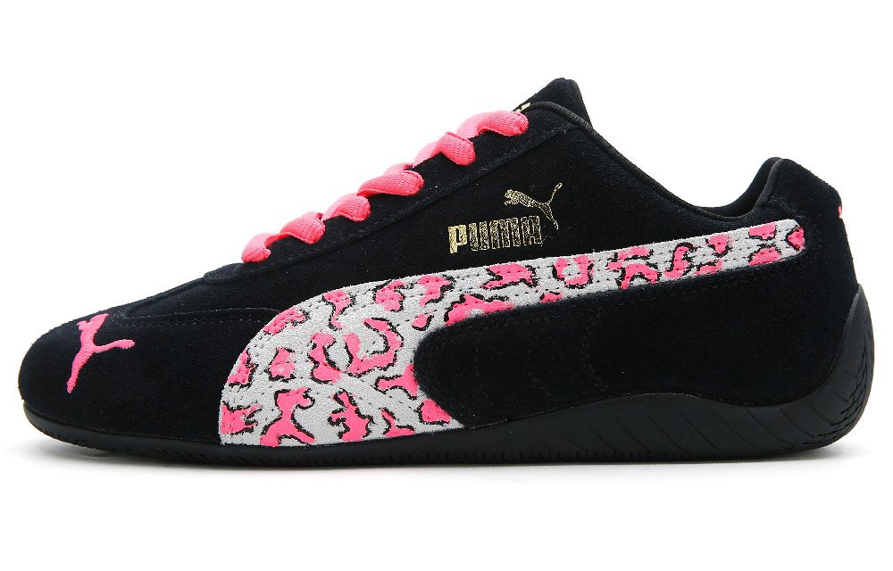 PUMA Speedcat Slip Resistant, Abrasion Resistant, Lightweight Low Top Casual Shoes Unisex Black Pink