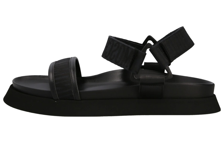 MOSCHINO Monogram-jacquard Touch-strap Sandals