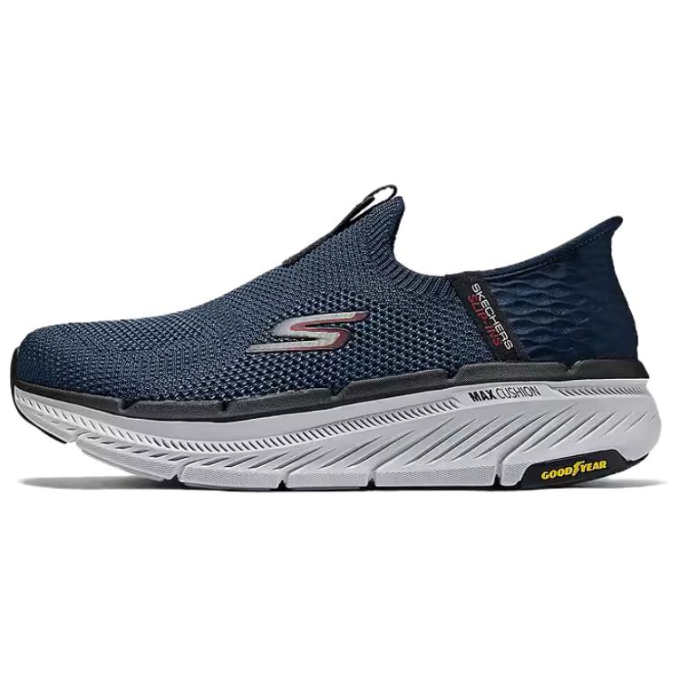 Skechers MEN'S GO Cushioned Slip-Resistant Low-Top Running Shoes Men's Blue