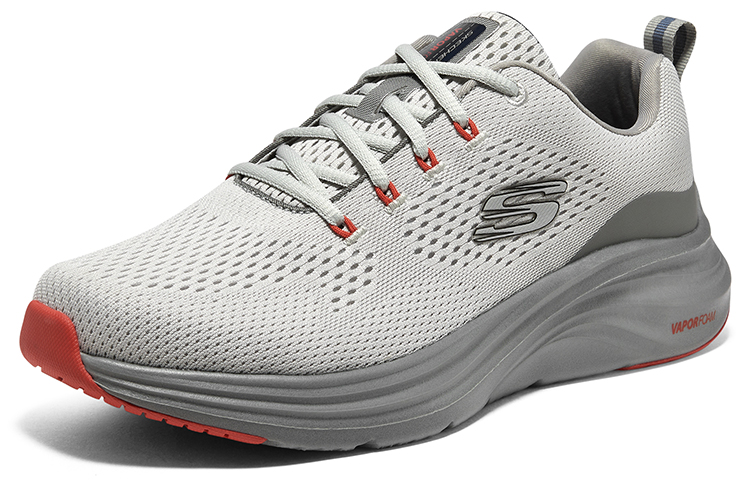 Skechers Vapor Foam Cloud Trail Low Top Casual Shoes Men's Gray Orange
