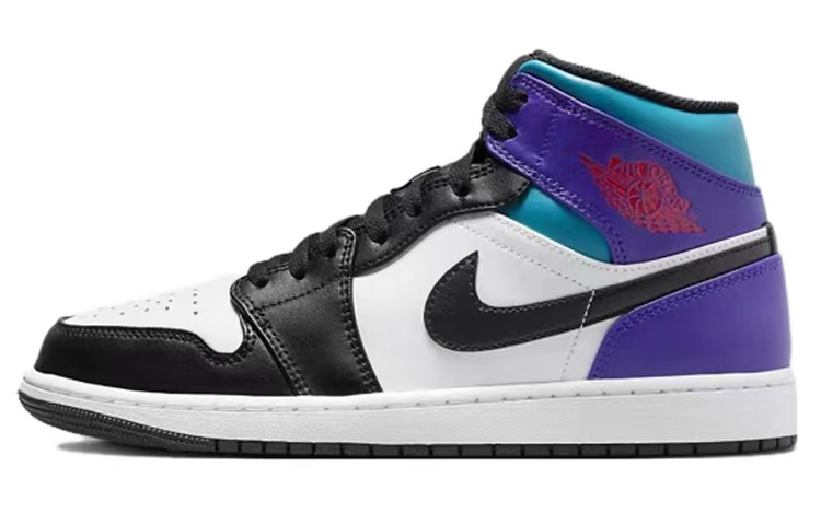 Jordan Air Jordan 1 Mid-Top Vintage Basketball Shoes Men's Black White Purple купить в интернет-магазине Yoocart с быстрой доставкой по России.