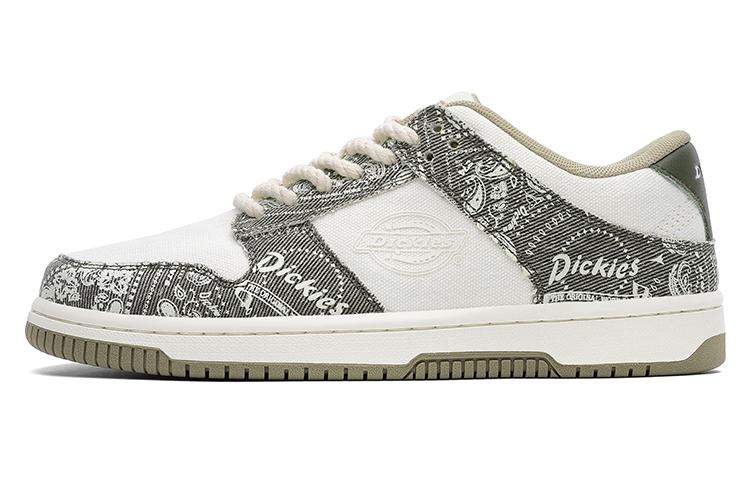 Dickies Lightweight Low-Top Skateboard Shoes Men's Army Green White