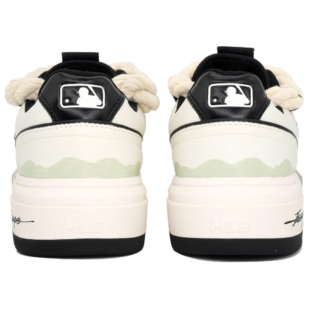MLB Chunky Liner Anti-Slip Wear-Resistant Low-Top Skateboard Shoes Unisex White Green