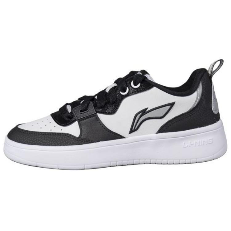 LiNing Non-slip Lightweight Low-Top Skateboard Shoes Women's White Black