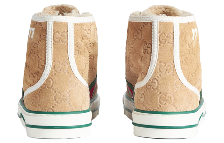 GUCCI Tennis 1977 High Gg Brown Suede Women's купить в интернет-магазине Yoocart с быстрой доставкой по России.