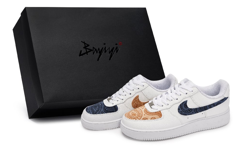 Nike Air Force 1 Skateboard Shoes Unisex Low Top White/Blue/Brown