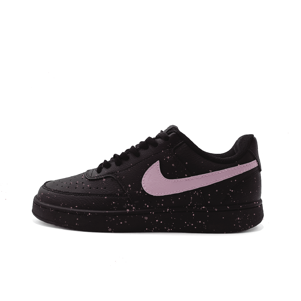 Nike Court Vision Low Slip Resistant, Abrasion Resistant, Lightweight Low Top Skateboard Shoes Unisex Black Pink