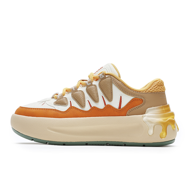 FILA CARROT 2 Low Top Skateboard Shoes Women's White Orange