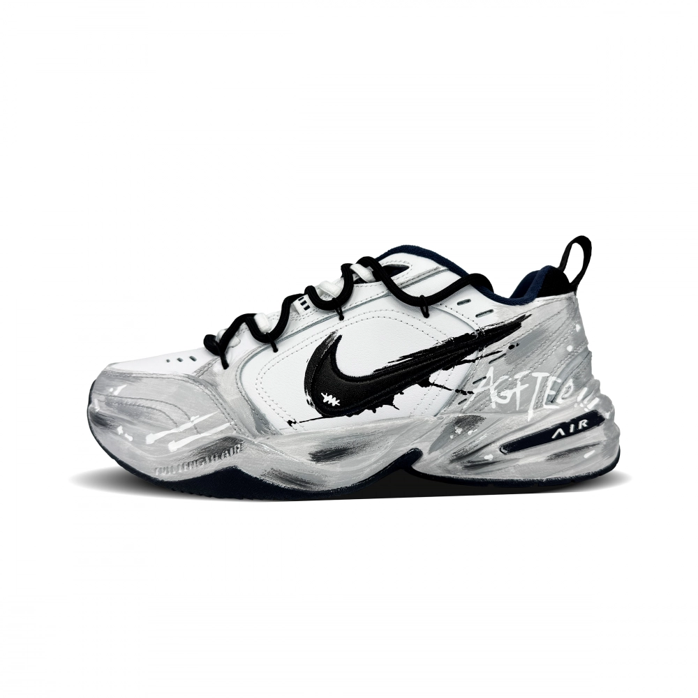 Nike Air Monarch 4 Break The Wind Abrasion Resistant Low top Chunky Sneakers Men's Gray Black