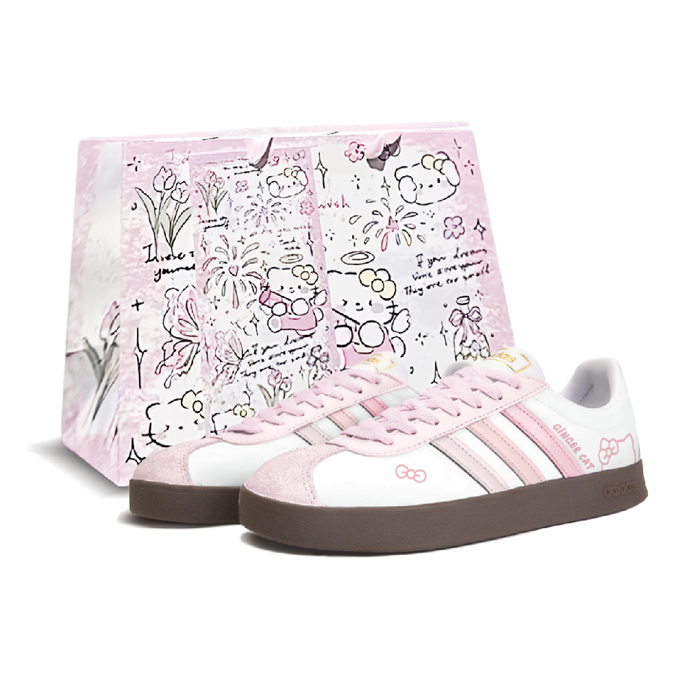 Adidas Neo VL Court 2.0 Skateboard Shoes Unisex Low Top White/Pink