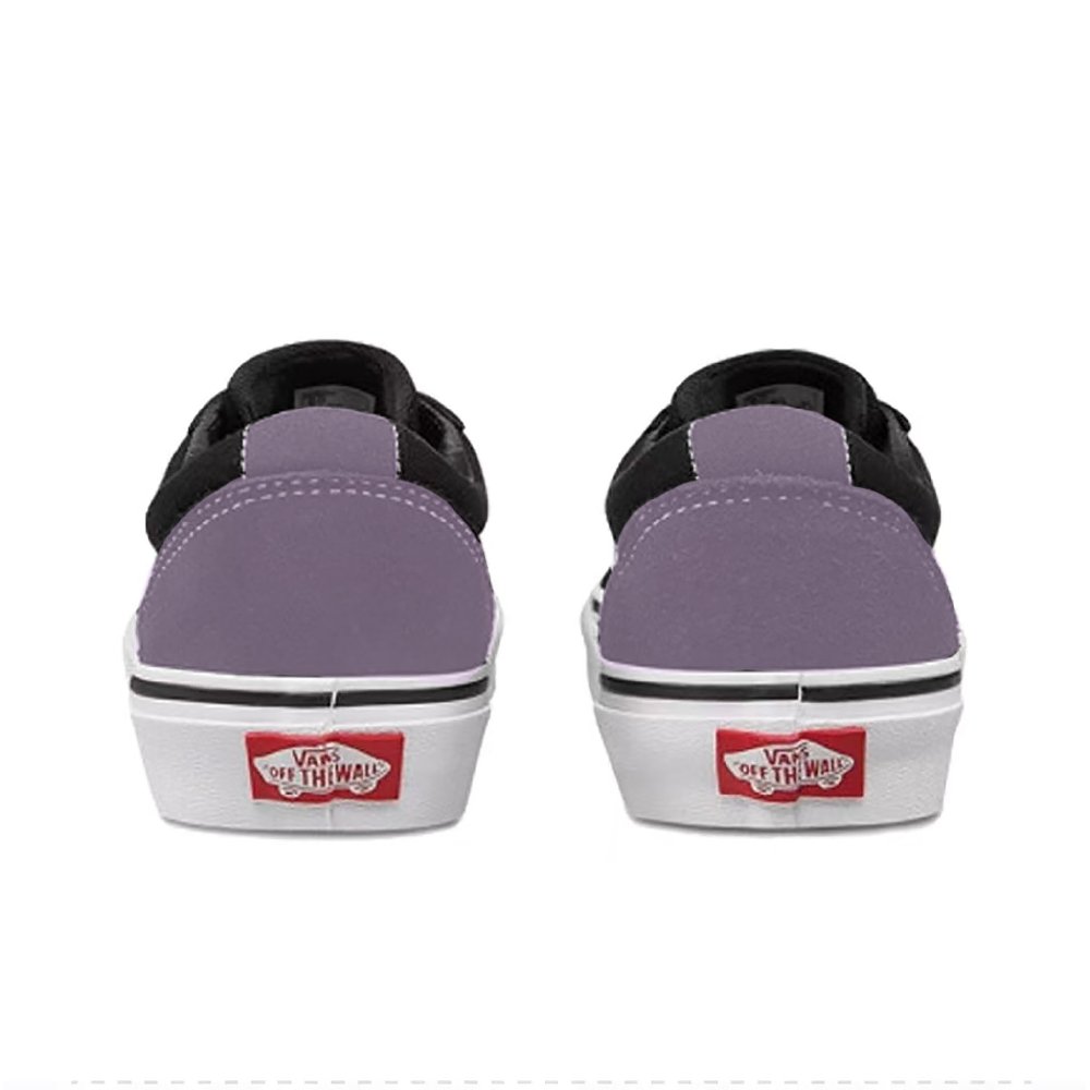 Vans Ward Slip Resistant, Abrasion Resistant, Lightweight Low Top Skateboard Shoes Women's Black Purple