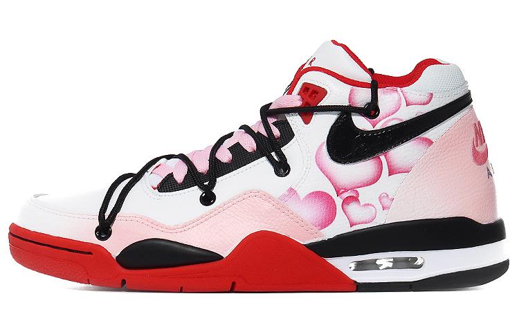 Nike Flight Legacy Mid-Top Vintage Basketball Shoes Unisex Red White
