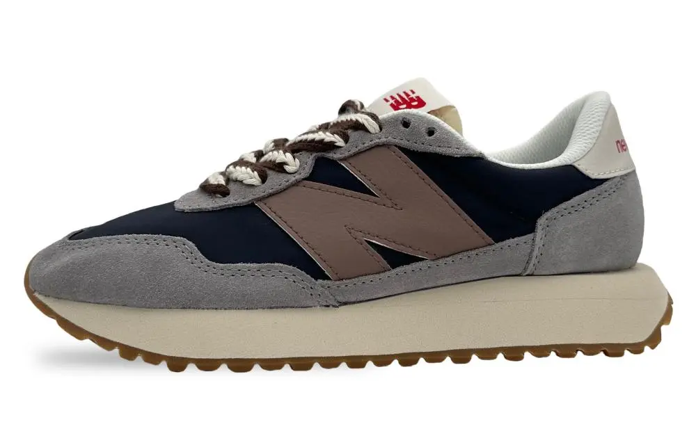 New Balance NB 237 Anti-Slip And Wear-Resistant Breathable Low-Top Running Shoes Unisex Gray Brown
