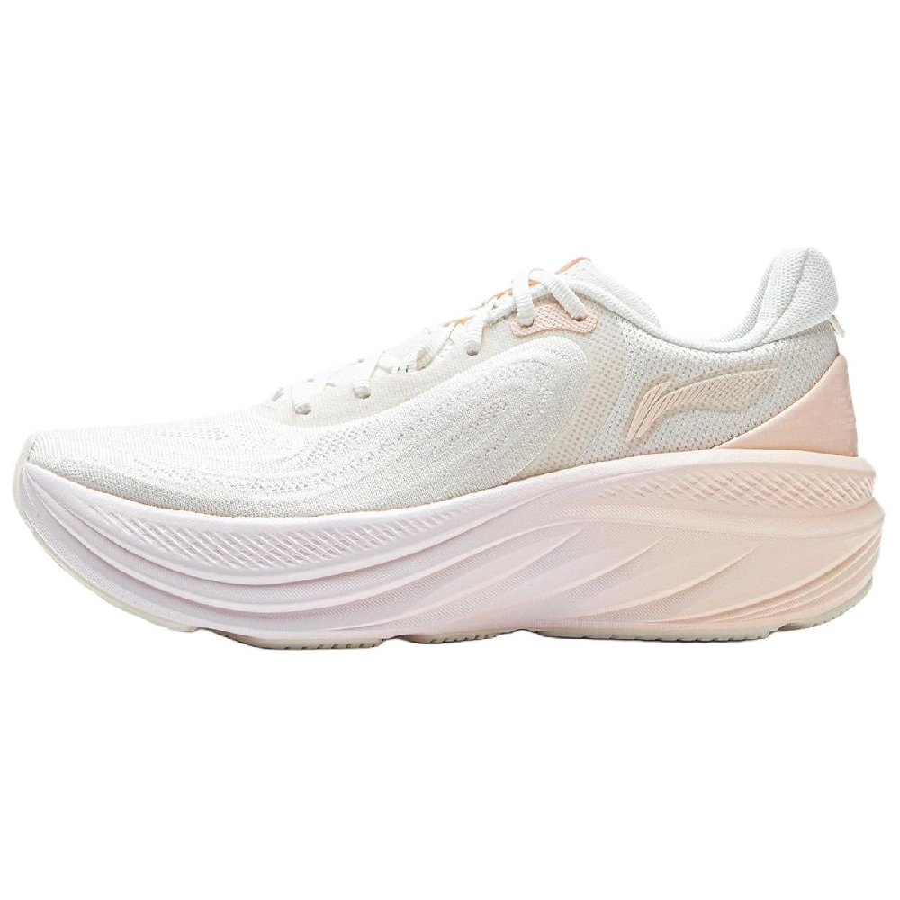 LiNing Graceful V2 Abrasion Resistant Breathable Low Top TUFF RB Casual Running Shoes Women's Mist White Light Orange