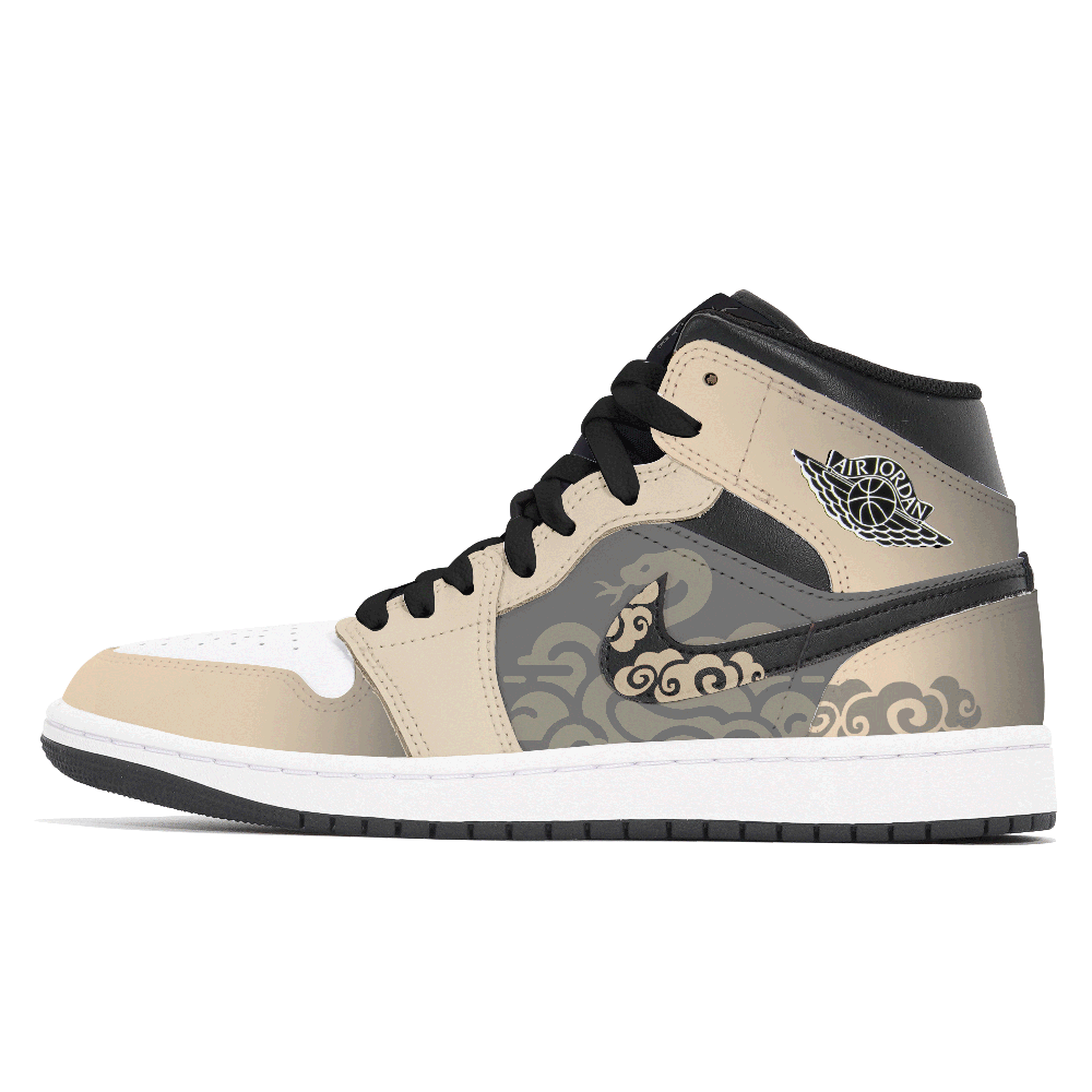 JORDAN Air Jordan 1 Vintage Basketball Shoes Men's Mid top White