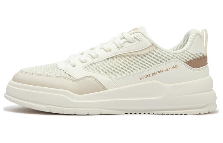 361° Lightweight Low Top Skateboard Shoes Men's White Beige