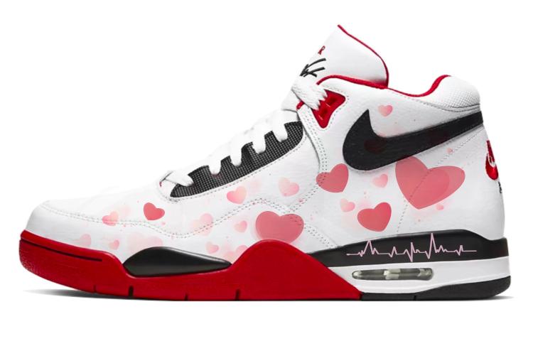 Nike Flight Legacy Mid-Top Vintage Basketball Shoes Men's Red White