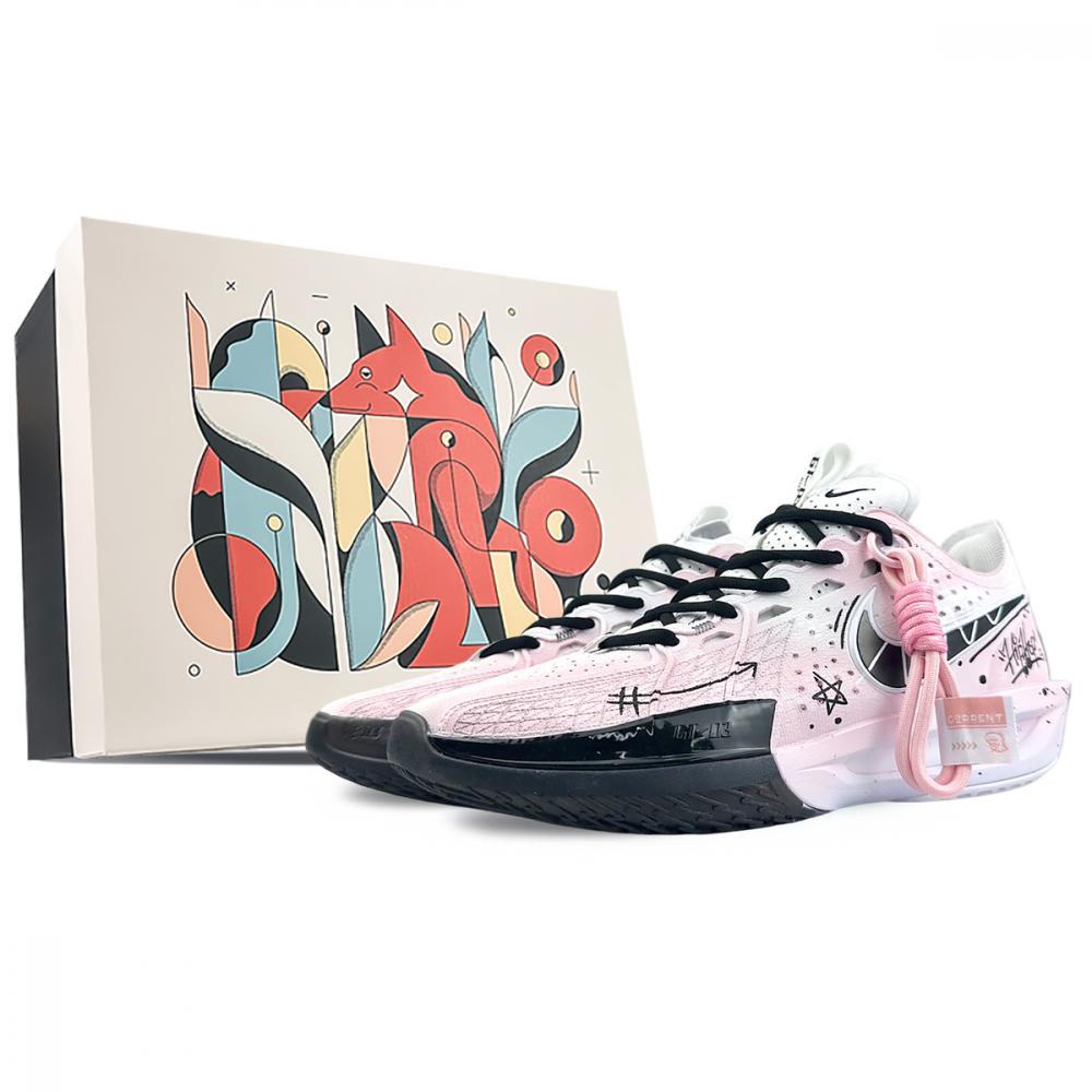Nike Air Zoom G.T. Cut 3 Low-Top Basketball Shoes Unisex Black Pink