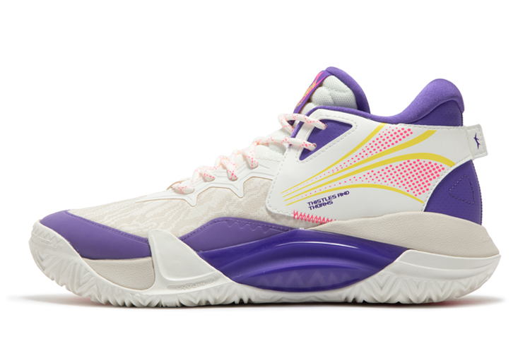 361° Thorns Basketball Shoes Men's Mid Top Feather White/Ultraviolet