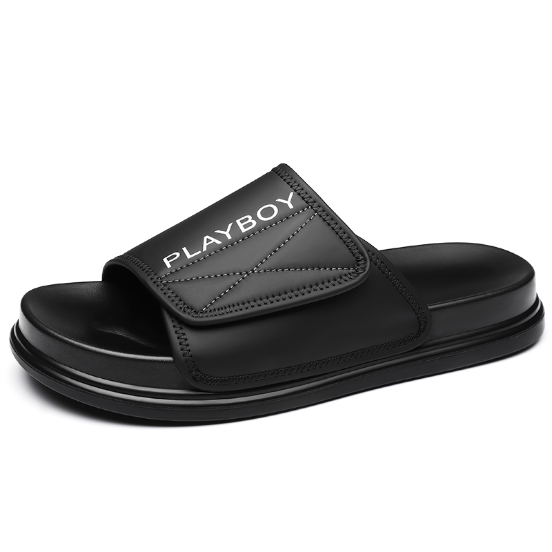 Playboy PU Polyurethane Stitching Slip-Resistant Slide Slippers Men's