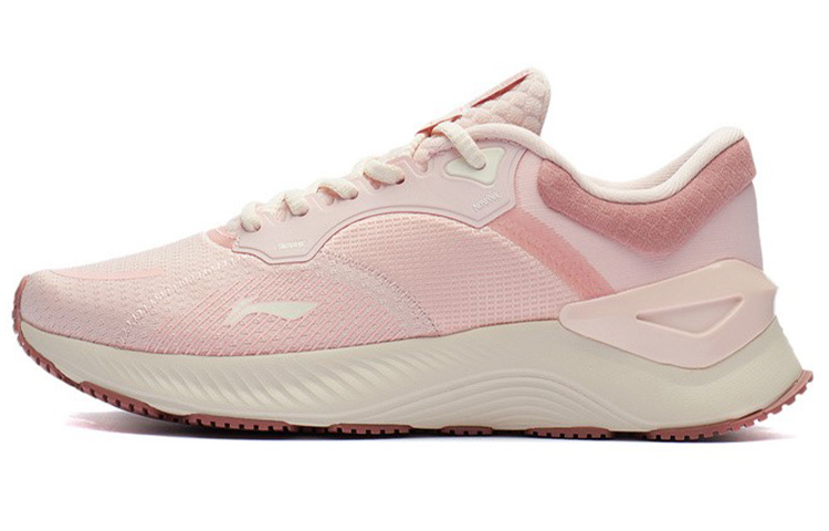 LiNing YueYing Element Abrasion Resistant Breathable Low Top Running Shoes Women's Peach Orange Pink