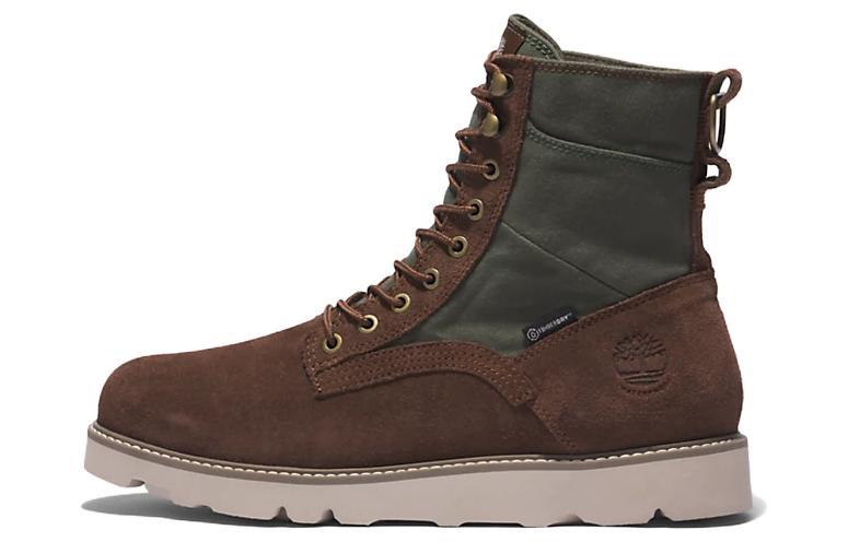 Timberland Vibram Waterproof Leather And Fabric Boots 'Dark Brown Suede'